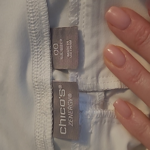 Chicos Zenergy Neema sz 00 us sz 2 white athletic pants pull on WP133 - Picture 5 of 7